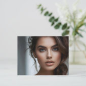 Mode portret van vrouwenkunst briefkaart (Staand voorkant)