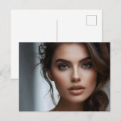 Mode portret van vrouwenkunst briefkaart (Voorkant / Achterkant)