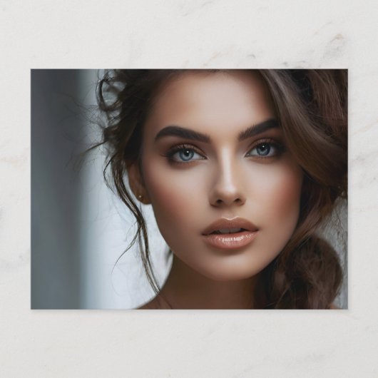 Mode portret van vrouwenkunst briefkaart (Voorkant)