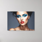 Mode portret van vrouwenkunst canvas afdruk (Voorkant)