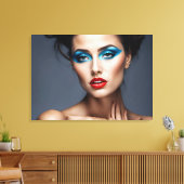 Mode portret van vrouwenkunst canvas afdruk (Insitu (Woonkamer))