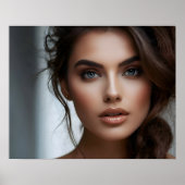 Mode portret van vrouwenkunst poster (Voorkant)