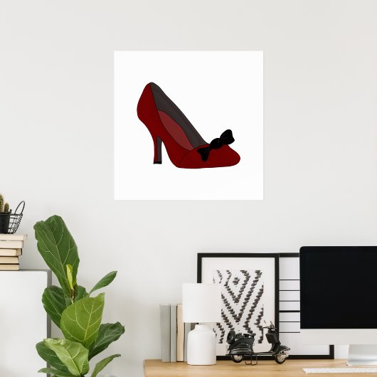 Mode Poster schoenontwerp (Thuiskantoor)