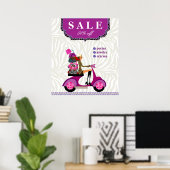 Mode Poster Verkoop - Handtas Jewelry Paars (Thuiskantoor)