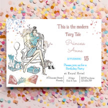 Mode prinses Royal verjaardagsuitnodiging