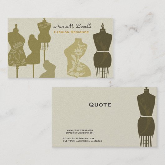 Mode Professionele naaigarij Visitekaartje (Voorkant / Achterkant)