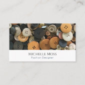 Mode QR code Buttonnen Professioneel Naaien Visitekaartje (Voorkant)