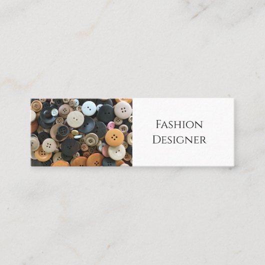 Mode QR code Naaien Eenvoudige Buttonnen Professio Mini Visitekaartje (Voorkant)