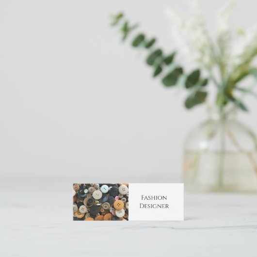 Mode QR code Naaien Eenvoudige Buttonnen Professio Mini Visitekaartje (Staand voorkant)