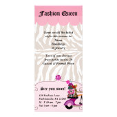 Mode Rack Kaart Scooter Woman koopt Zebra (Achterkant)