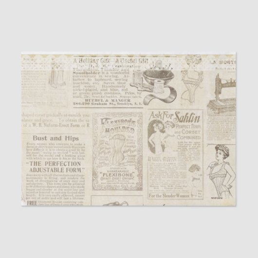 Mode Reclame — Newsprint Tissuepapier (Voorkant)