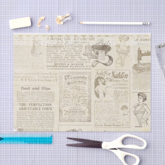  Mode Reclame — Newsprint Tissuepapier (Craft)