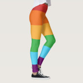 Mode regenboogkleurblokkeerstrips leggings (Rechts)