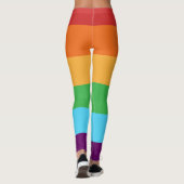 Mode regenboogkleurblokkeerstrips leggings (Achterkant)