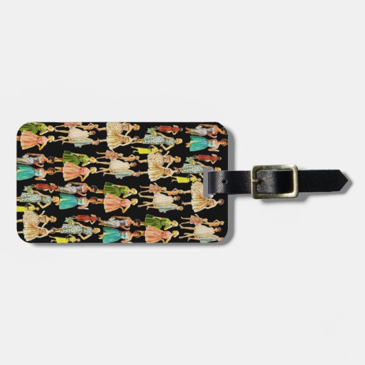 Mode  retro bagagelabel (Voorkant horizontaal)