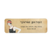 Mode Retro Retro Retro Retro Adres Etiket (Voorkant)