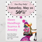 Mode Retro Scooter Woman Purse Handbag Stippen Flyer (Achterkant)