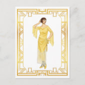  Mode Roaring 20s Flapper Evening Gown Briefkaart (Voorkant)