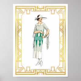 Mode Roaring 20s Gatsby Era Dress Poster