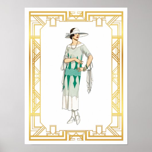  Mode Roaring 20s Gatsby Era Dress Poster