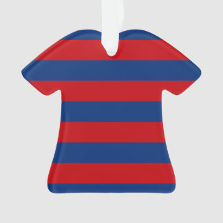 Mode Rode en blauwe horizontale strepen Ornament