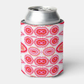 Mode Rode Folklore Boho Design Blikjeskoeler (Blikje Voorkant)