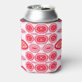 Mode Rode Folklore Boho Design Blikjeskoeler (Blikje Achterkant)