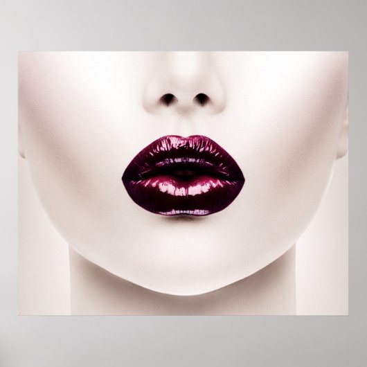 Mode rode lips afdrukken poster (Voorkant)