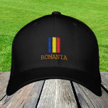 Mode Roemenië en Roemenië over de vlag Geborduurde Pet<br><div class="desc">Ingeborduurde Petten: Roemeense en Roemeense mode baseball/vrachtwagenhoeden voor Roemeense patriotten - houd van mijn land,  reizen,  vakantie/sportfans</div>