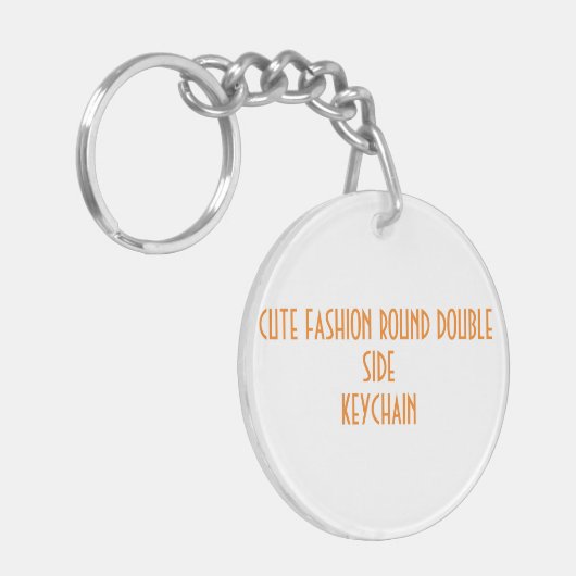 mode rond dubbele sleutelhanger (Voorkant Links)