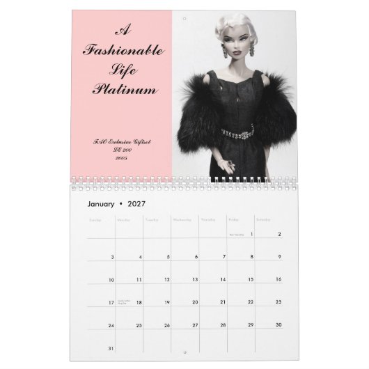 Mode Royalty Vanessa 2009 Agenda Kalender (Jan 2027)