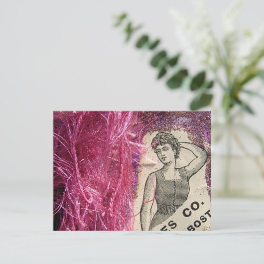  Mode Roze Briefkaart (Staand voorkant)