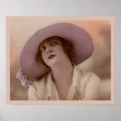  Mode "Roze dame" Poster (Voorkant)