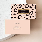Mode Roze Leopard Goud Lijst Visitekaartje