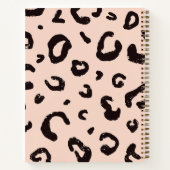 Mode Roze Luipaard Patroon & Goud Lijst Notitieboek (Achterkant)