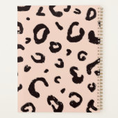 Mode Roze Luipaard Patroon & Script Naam Planner (Achterkant)