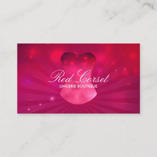 Mode Roze Luxe Corset Ondergoed Visitekaartje (Voorkant)