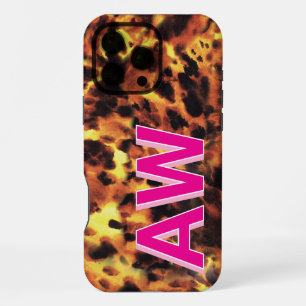Mode Roze Monogram Schildpadmotief iPhone 16 Pro Max Hoesje