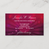 Mode roze rode lux corset lingerie visitekaartje (Achterkant)