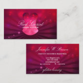 Mode roze rode lux corset lingerie visitekaartje (Voorkant / Achterkant)