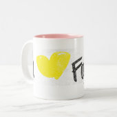 Mode roze tweekleurige koffiemok (Voorkant links)