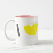 Mode roze tweekleurige koffiemok (Links)