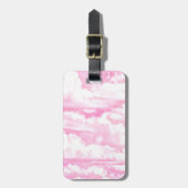 Mode roze wolken achtergrond bagagelabel (Voorkant verticaal)