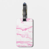 Mode roze wolken achtergrond bagagelabel (Achterkant verticaal)