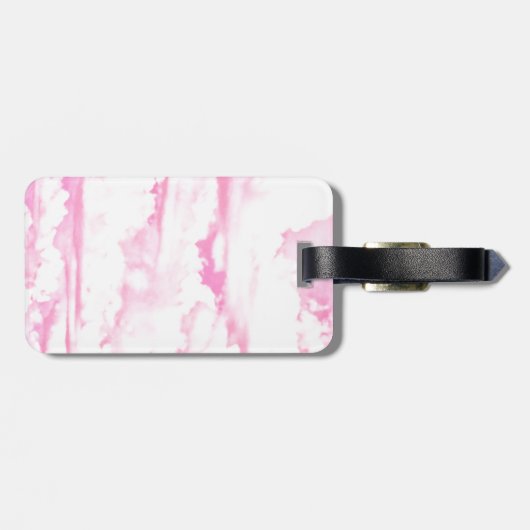 Mode roze wolken achtergrond bagagelabel (Achterkant horizontaal)