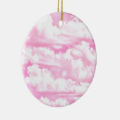 Mode roze wolken achtergrond keramisch ornament (Rechts)