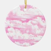 Mode roze wolken achtergrond keramisch ornament (Voorkant)