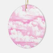 Mode roze wolken achtergrond keramisch ornament (Links)
