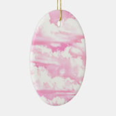 Mode roze wolken achtergrond keramisch ornament (Rechts)