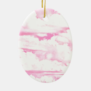 Mode roze wolken achtergrond keramisch ornament